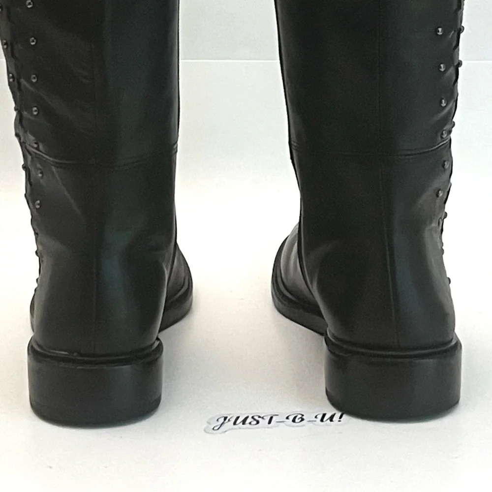 Gianni Bini | Studded | Leather | Flat High Boots